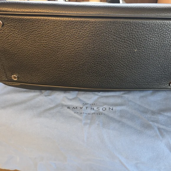 Smythson Black Leather Bag - Picture 7 of 7